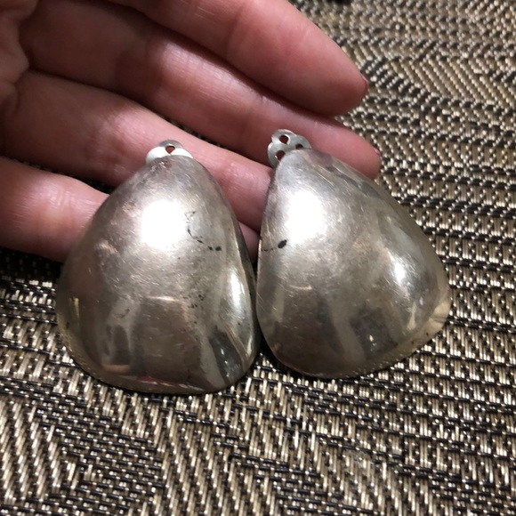 Sterling Silver Teardrop vintage earrings - Picture 8 of 8